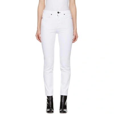 Rag & Bone Nina High Waist Ankle Cigarette Jeans In White