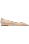 JIMMY CHOO ROMY PATENT-LEATHER POINT-TOE FLATS