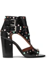 LAURENCE DACADE RUSH EMBELLISHED QUILTED PATENT-LEATHER SANDALS