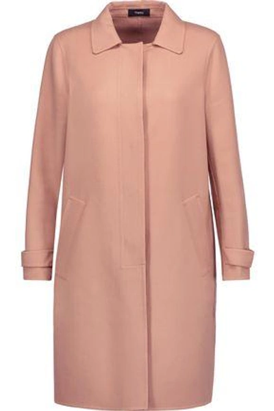 Theory Woman Wool-blend Coat Antique Rose