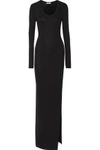 L AGENCE WOMAN OLYMPIA RIBBED-KNIT MAXI DRESS BLACK,US 1998551929149418