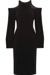 DION LEE WOMAN CUTOUT STRETCH-CREPE DRESS BLACK,US 1071994536900612