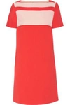 EMILIO PUCCI Two-tone paneled wool-blend crepe mini dress,US 2526016084160464