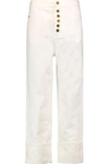 ELLERY WOMAN CORDOVA HIGH-RISE STRAIGHT-LEG JEANS IVORY,US 2526016084610987