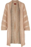 MISSONI WOMAN BOUCLÉ AND RIBBED-KNIT CARDIGAN SAND,US 2526016084034315