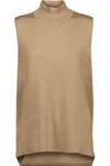 DION LEE WOMAN OPEN-BACK STRETCH-KNIT TURTLENECK TOP GOLD,US 1914431940511092