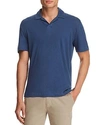 Theory Open Collar Short Sleeve Polo Shirt In Neptune Blue