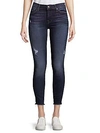 7 FOR ALL MANKIND DISTRESSED ANKLE JEANS,0400096709209