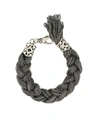 Emanuele Bicocchi Medium Braided Bracelet In Metallic
