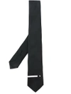 GIVENCHY GIVENCHY STAR AND STRIPE EMBROIDERED TIE - BLACK,BP1003107812528080