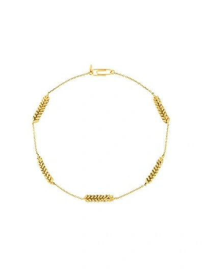 Aurelie Bidermann Gold-plated Leaf-pendant Necklace In Metallic