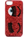 Chiara Ferragni Flirting Glitter Iphone 7 Plus Case In Red