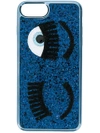CHIARA FERRAGNI CHIARA FERRAGNI FLIRTING GLITTER IPHONE 7 PLUS CASE - BLUE,CFCIP67P01012416000