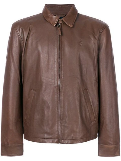 Polo Ralph Lauren Straight-fit Jacket In Brown