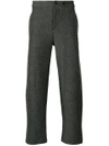 LOST & FOUND LOST & FOUND RIA DUNN CROPPED SLIM-FIT TROUSERS - GREY,M2156867612536994