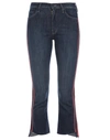Mother The Insider Crop Step Fray Striped Jeans In Blue