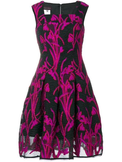 Talbot Runhof Floral Fit-and-flare Dress In Begonia