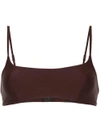 MATTEAU MATTEAU BIKINI CROP TOP - BROWN,CROPT12361368