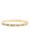 Kate Spade Crystal & Enamel Hinge Bangle In Grey