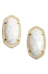 White Kyocera Opal/ Gold