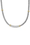Lagos Lux Diamond Rope Necklace In Silver/ Diamond