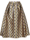 MARY KATRANTZOU swan flocked skater skirt,AW17FS05312406756