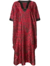 NATORI JOSIE NATORI SEIDENKAFTAN MIT STICKEREI - ROT,D4012912468454