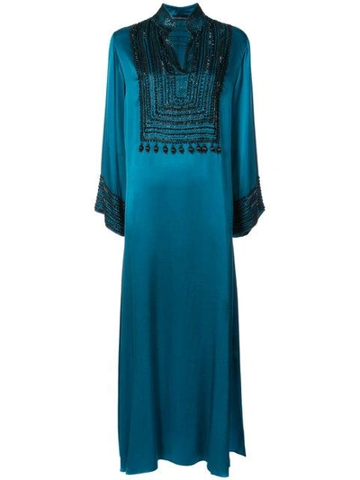 Natori Divinity Mandarin Caftan In Green