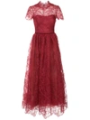 MARCHESA NOTTE MARCHESA NOTTE FLARED LACE-EMBROIDERED DRESS,N17G044712474681