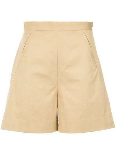 Andrea Marques Mid Rise Shorts - Neutrals In Nude & Neutrals