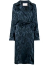 PETER PILOTTO SATIN JACQUARD TRENCH COAT,CT03PS1812496886