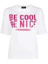 DSQUARED2 DSQUARED2 BE NICE T-SHIRT - WHITE,S72GD0093S2242712497514