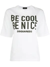 DSQUARED2 DSQUARED2 BE NICE T-SHIRT - WHITE,S72GD0093S2242712497513