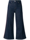 RED VALENTINO RED VALENTINO FLARED CROPPED JEANS - BLUE,PR3DD02A3H512509302