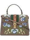 GUCCI Sylvie embroidered top handle bag,431665CWIGG12396406