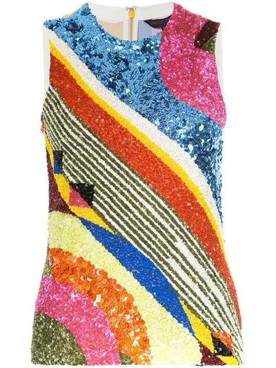 Manish Arora Geometric Patterned Tank Top In Multicolour