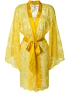 DOLCI FOLLIE DOLCI FOLLIE LACE EMBROIDERED DRESSING GOWN - YELLOW,DF11O1YW12525230