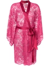 DOLCI FOLLIE FLORAL EMBROIDERED DRESSING GOWN,DF11O1PK12525228