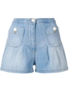 BOUTIQUE MOSCHINO DENIM SHORTS WITH FRONT POCKETS,A0306112212530616