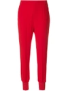 Stella Mccartney Woman Julia Crepe Tapered Pants Red