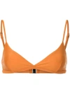 Matteau The Tri Crop Bikini Top In Yellow