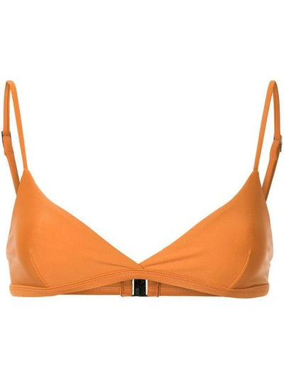 Matteau The Tri Crop Bikini Top In Yellow