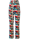 MARNI MARNI GEOMETRIC PATTERNED TROUSERS - MULTICOLOUR,PAMAZ35JU0TV60512533916