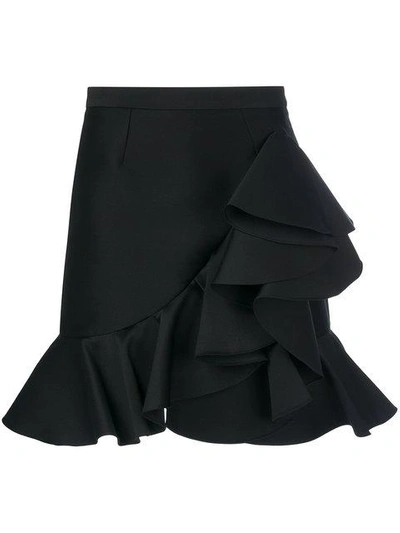 Stella Mccartney Cotton And Silk-blend Skirt In Black