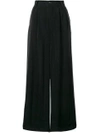 MM6 MAISON MARGIELA MM6 MAISON MARGIELA HIGH-WAIST WIDE LEG TROUSERS - BLACK,S52KA0138S4849812537359