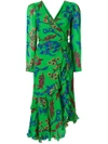 ETRO floral print wrap dress,17745426812533887