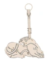 VALENTINO GARAVANI VALENTINO GARAVANI MAN KEY RING IVORY SIZE - SOFT LEATHER,46547568EB 1