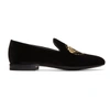 VERSACE Black Velvet Medusa Loafers,DSU6488 DVL1C