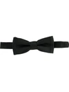 Dsquared2 Ribbed Pre-tied Bow Ties With Adjustable Strap In Black