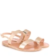 ANCIENT GREEK SANDALS CLIO METALLIC LEATHER SANDALS,P00285902